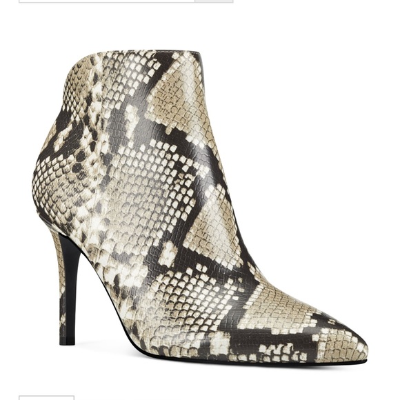 Nine West Shoes - Nine West Finny Womens Snake High Heel Ankle Boots